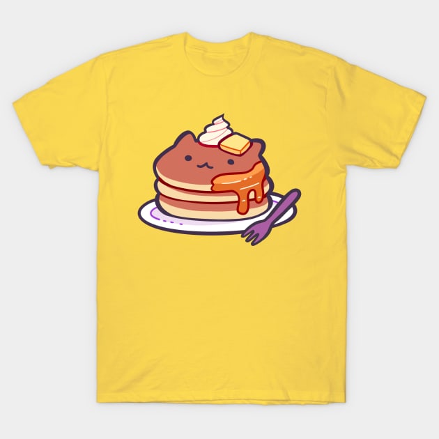 Cat Pancakes T-Shirt by giraffalope